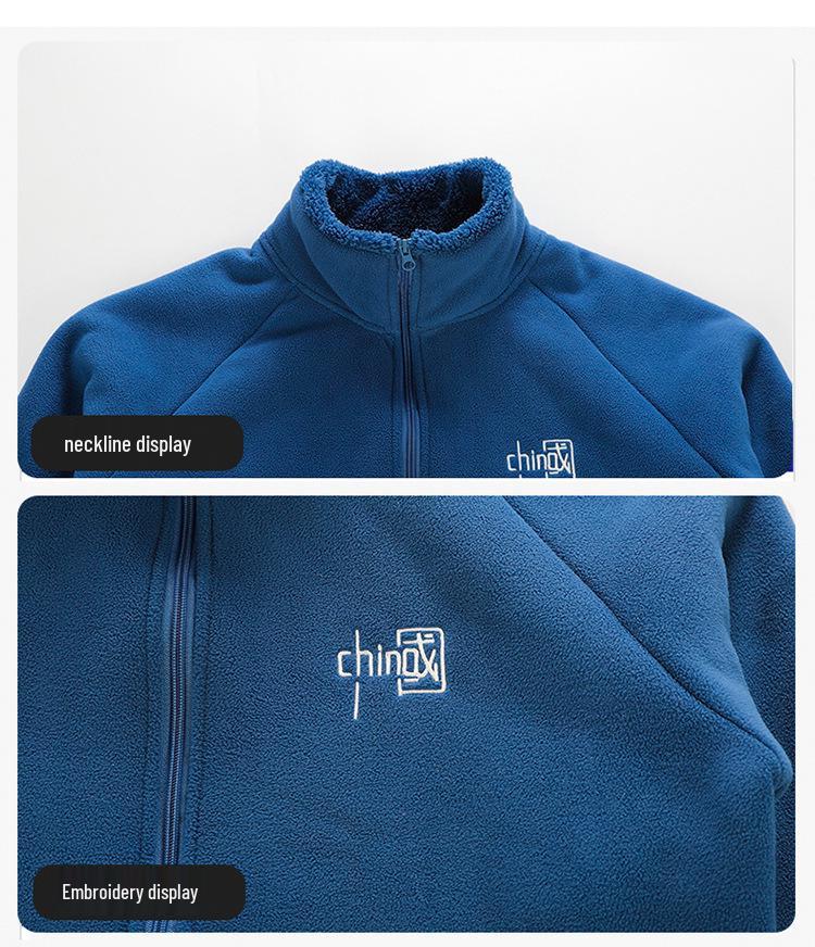 Fat Boy's Warm Fleece-Lined Jacket for Kids & Teens - Loose Fit, Plus Sizes, Medium to Large, Stylish Autumn/Winter Cardigan