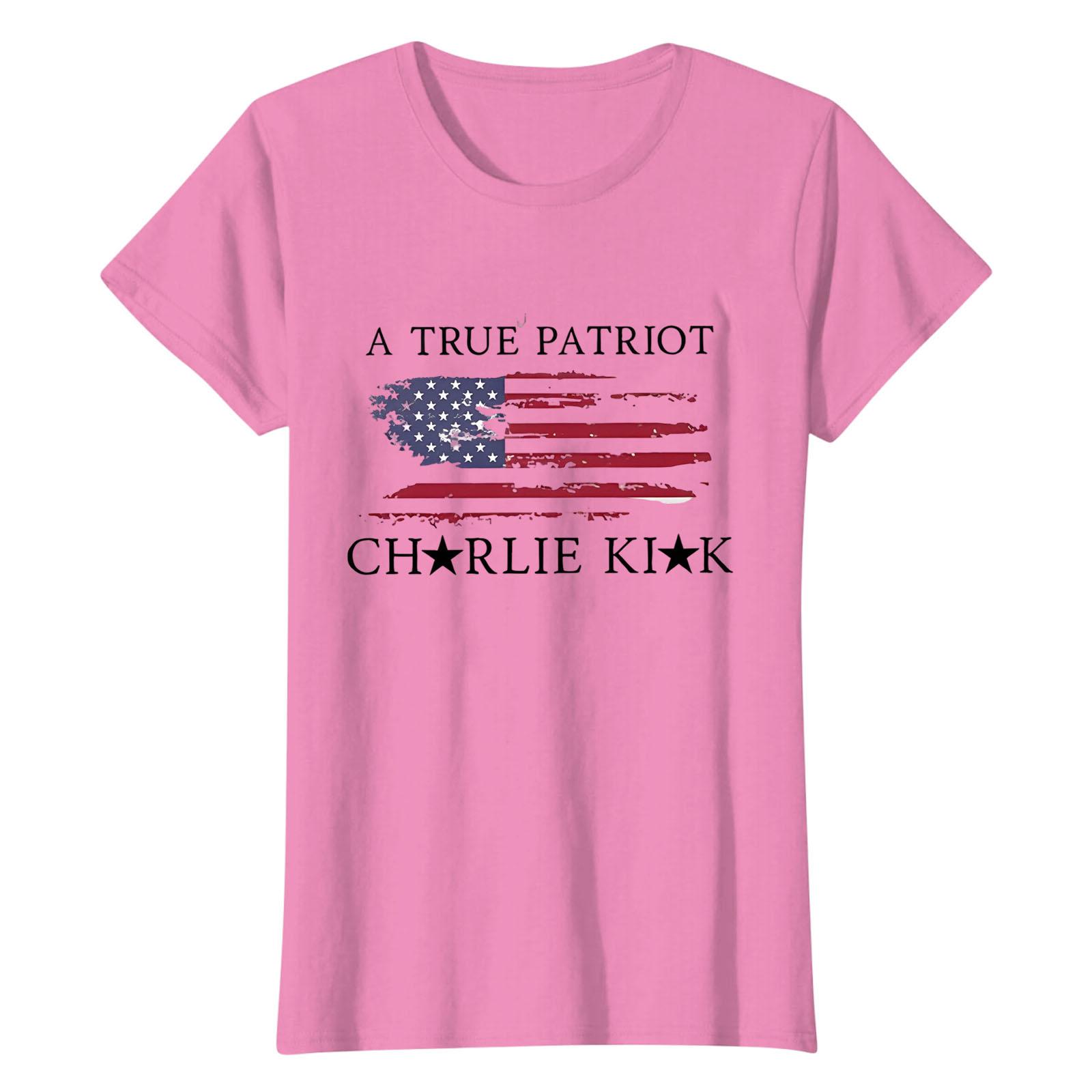 

Женская повседневная футболка с круглым вырезом и принтом L розовый