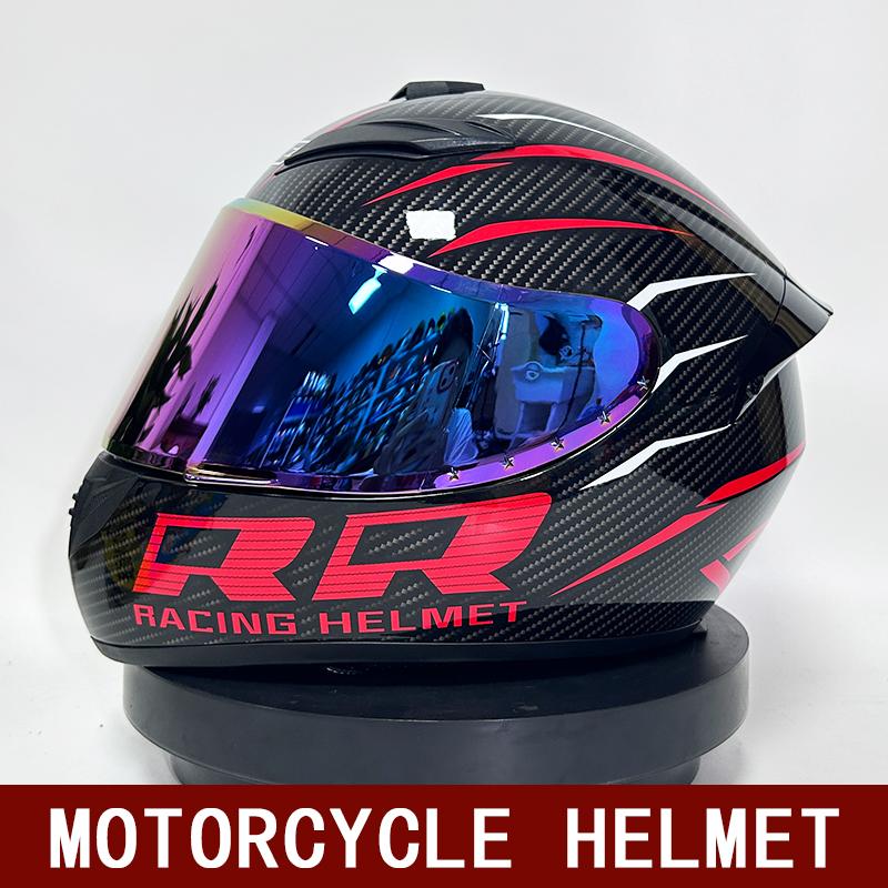 Motorcycle Helmet Male Retro Motorcycle Full Helmet Female Electric Car Safety Helmet Four Seasons Universal Riding Helmet