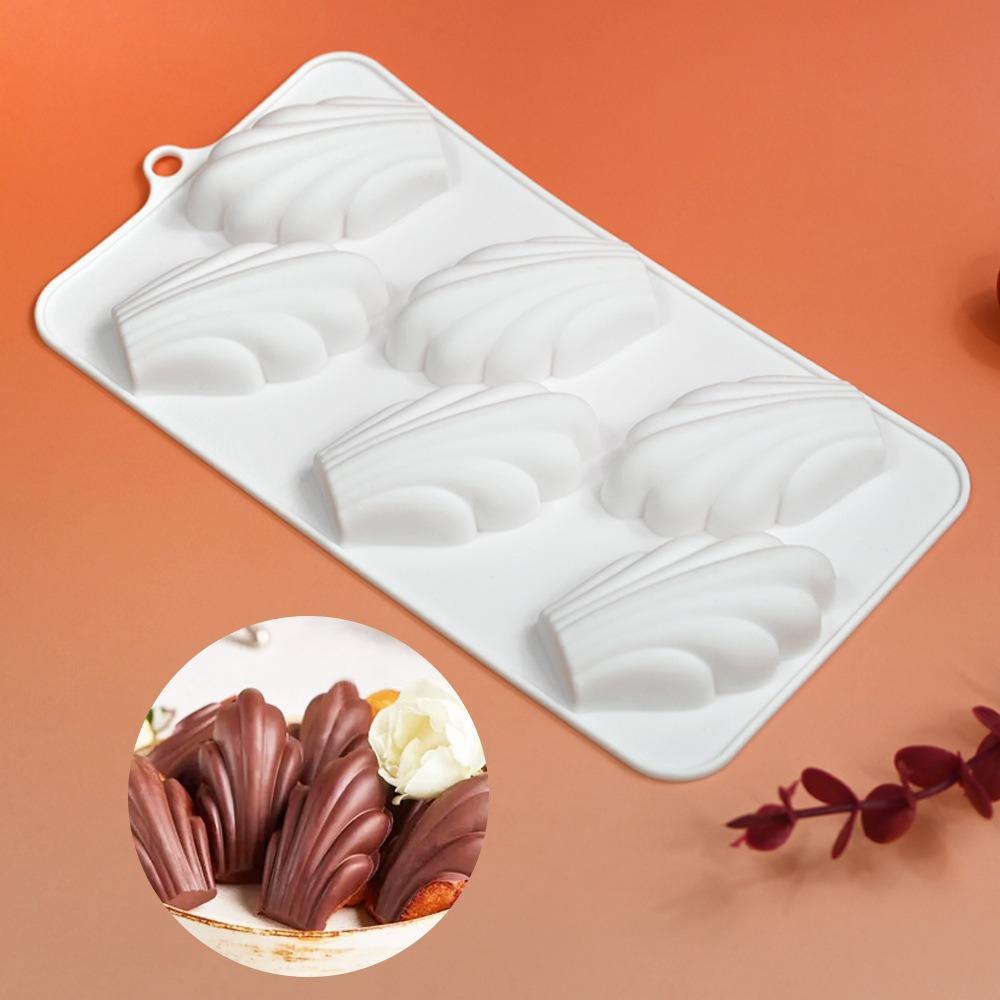 2pcs Silicone Mousse Mould 6 Hole Chocolate Mold Madeleine Cake Mold French Dessert
