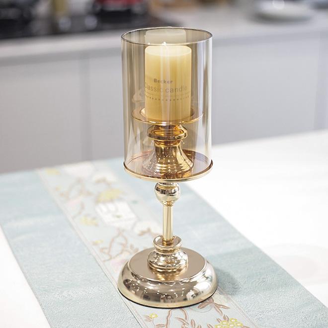 Dropship Luxury Metal Glass Candlesticks Gold Candle Holders Wedding Centerpieces Table Decoration Candelabra Home Ornaments