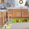 2Pcs Christmas Kitchen Rugs and Mats For Home Decorations 40x120cm, 40x60cm