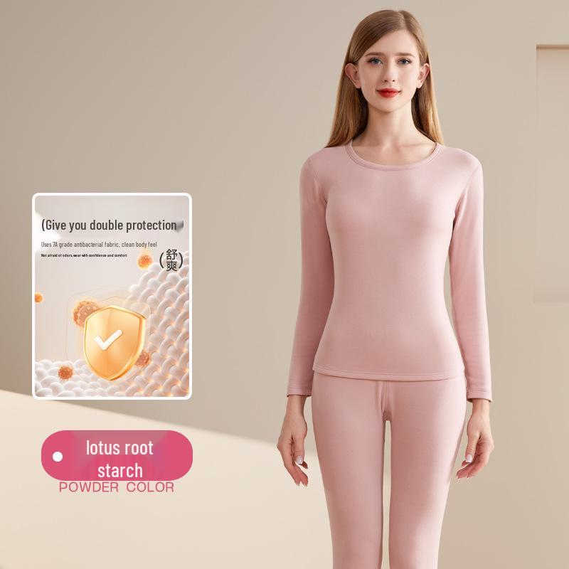 

Men s and Women s Double-Brushed Warm Base Layer Pajamas Set XL