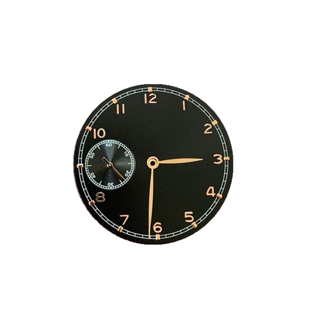 37mm Sterile Black White Blue Green Watch Dial Green Luminous Fit ETA 6497 SEA-GULL3600 Watch Parts Accessories