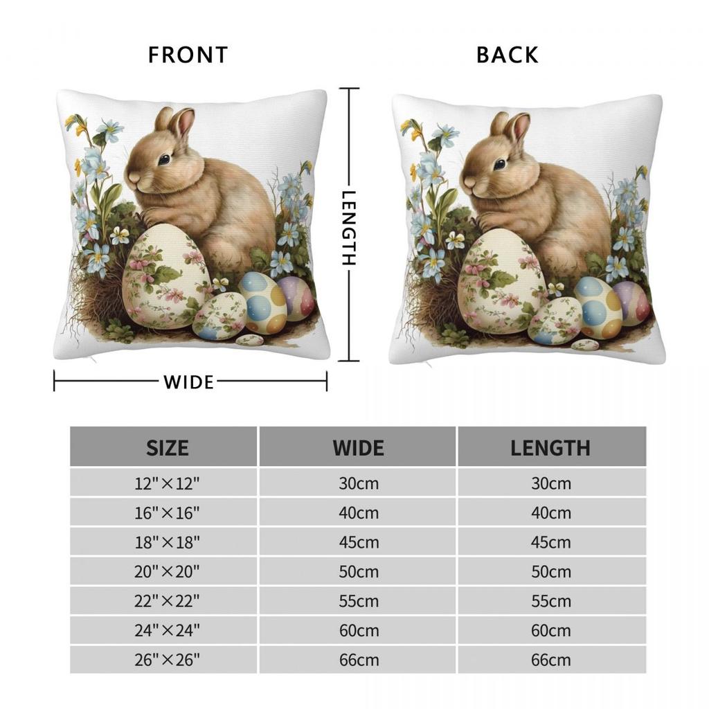Easter Rabbit Egg Pillow Cover Cute Animal Fashion Pillow Case For Sofa Bedroom Home Decor Cushion Cover Soft Pillowcases Gift