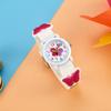 Kids' Pink Cartoon Quartz Watch with Screw-Down Crown and Pin Buckle