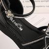 Girls' sandals summer fashion Korean version soft sole exposed toe rhinestone little girl baby student beach shoes