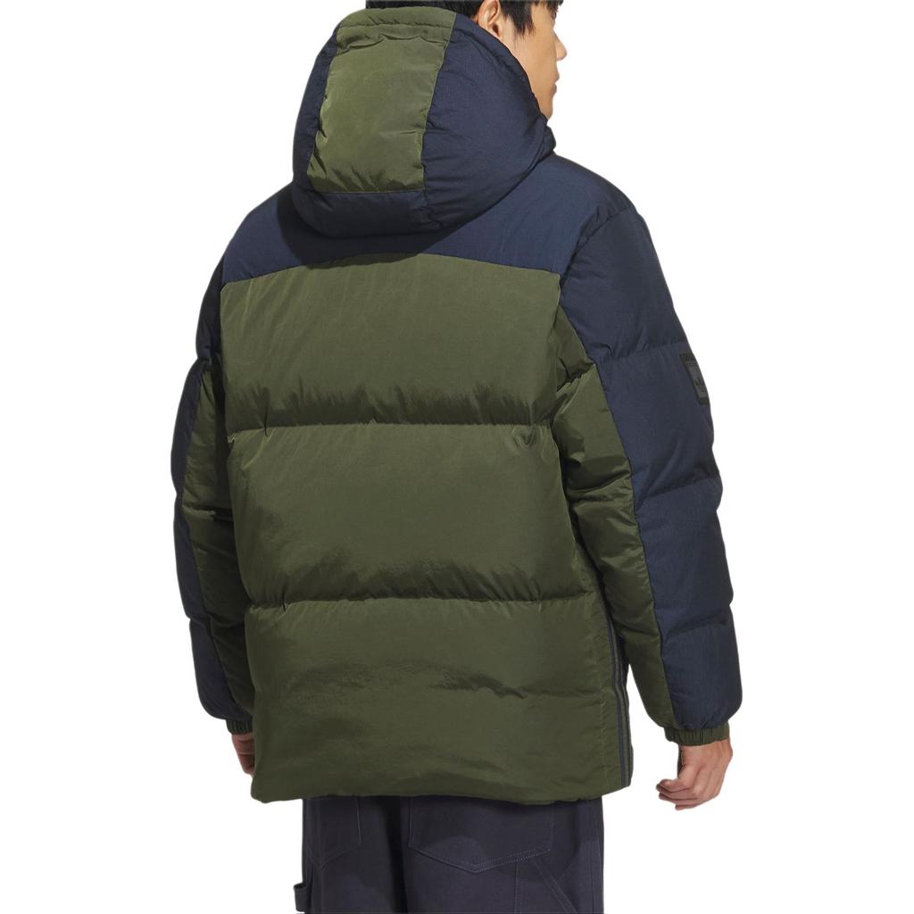 Adidas Originals Material Mix Warm Comfortable Sports Down Jacket Men Jackets Pine-Green JD3754