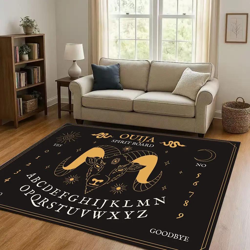 Tappeto Antiscivolo HD Retro Witch Spirit Ouija Board Art Tappeto per Soggiorno Camera da Letto Stanza dei Giochi dei Bambini Divano, Zerbino Decorazione per la Casa
