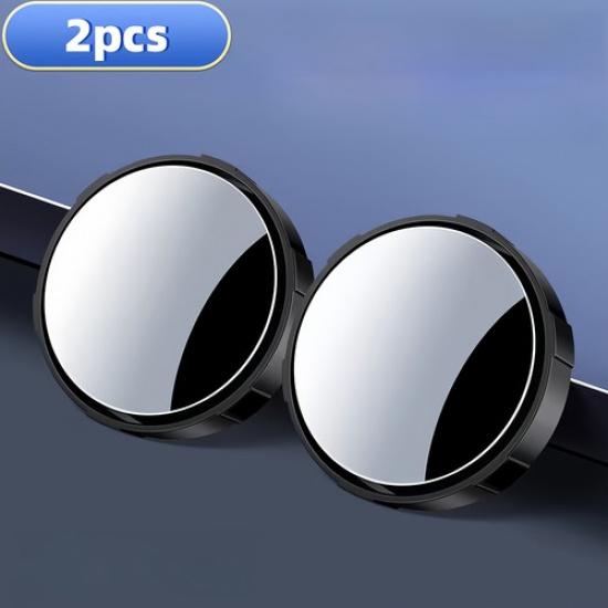 2Pcs Blind Spot Mirrors Round HD Glass Convex 360° Side Rear View Mirror Fit Car