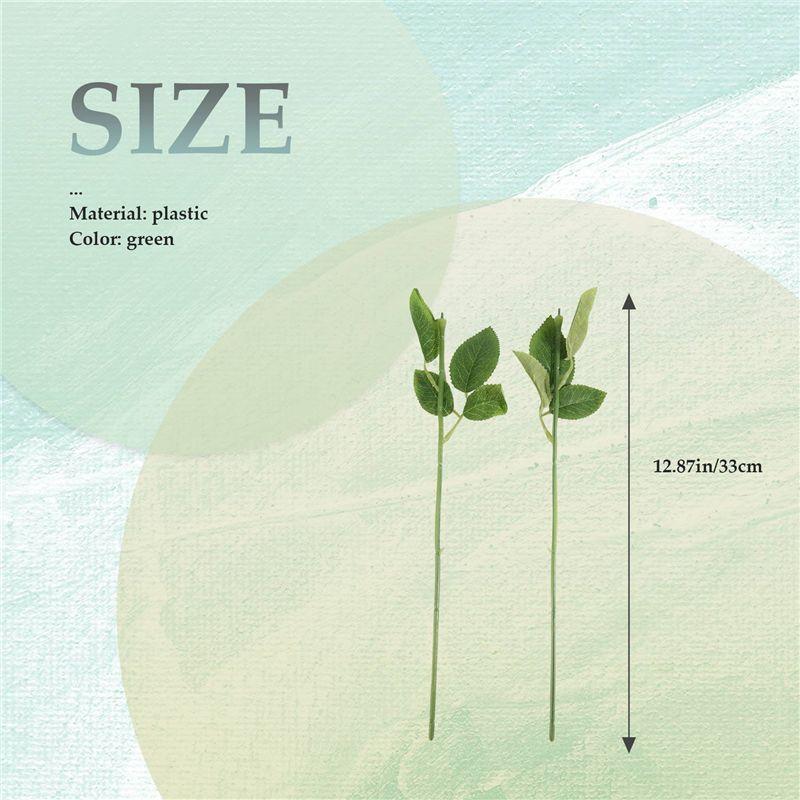 Good-50Pcs Artificial Fake Rose Flower Stems For Diy Handmade Bouquet Flower Leaf Vein Wedding Home Decoration
