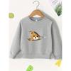 Cartoon Bear Design Adds a Trendy Feel, Autumn And Winter Sweater Round Necks Show Innocence And Creativity