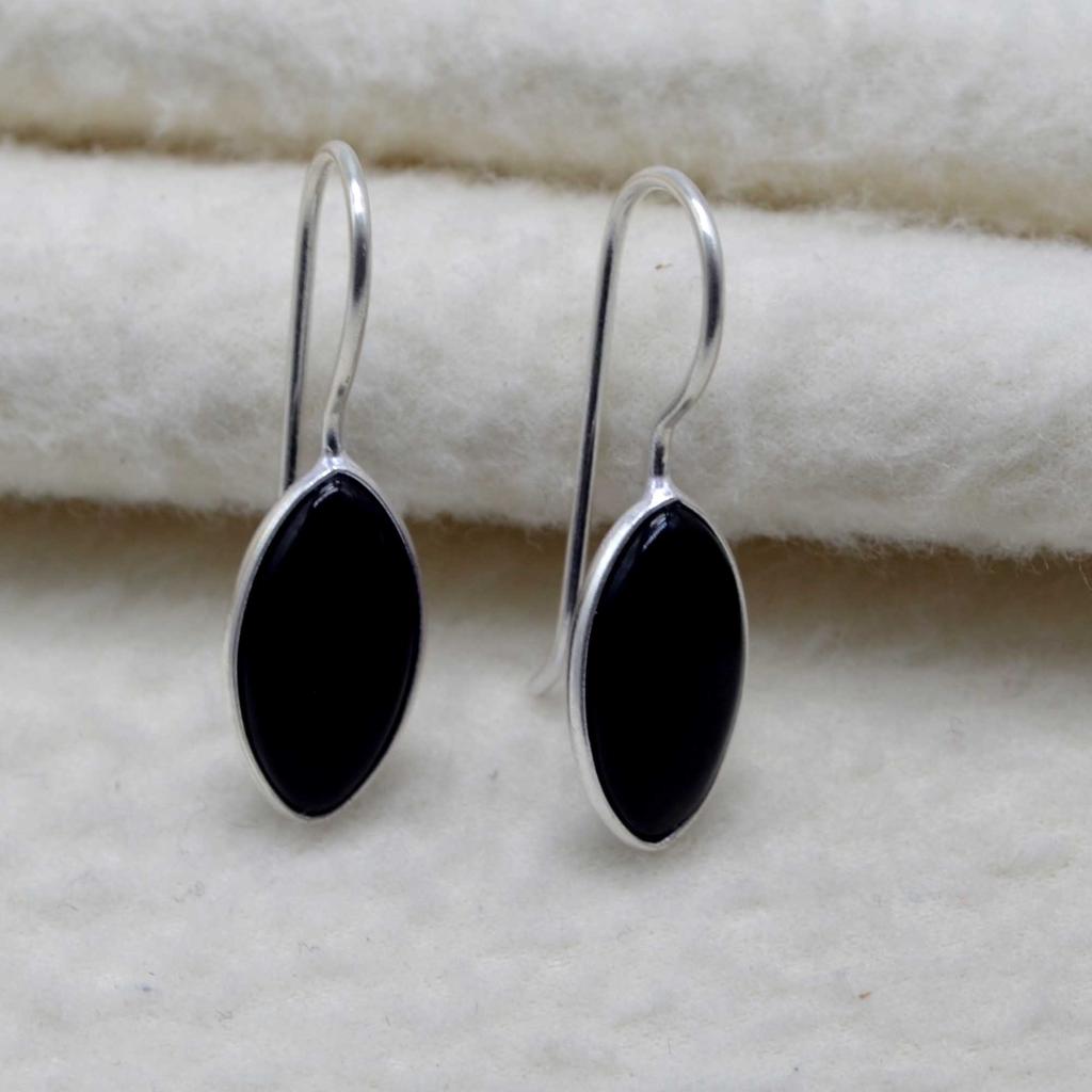 Green Onyx 925 Sterling Silver Drop Earrings, Gemstone Handmade Dangle Earrings