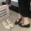 Height-increasing Bow Fairy Single Shoes Female 2025 New Spring and Autumn Mesh Breathable Shallow Mouth Mary Jane Shoes