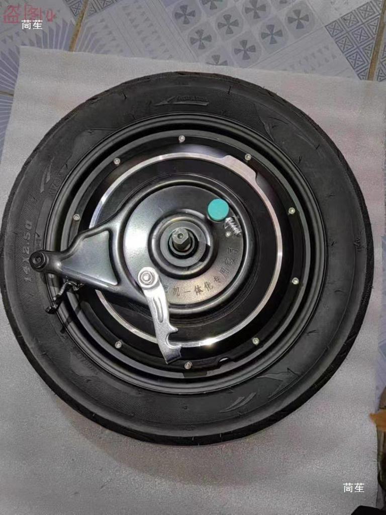 Electric Vehicle 350W 48V 14X2.50 Brushless Hub Motor with Drum & Expansion Brakes - New Standard