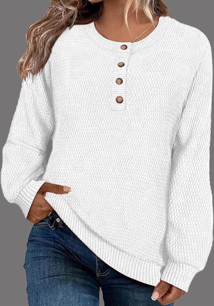 European Cross 2026 Autumn/Winter Solid Color Long Sleeve Round Neck Pullover Knit Sweater for Women