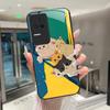 Beautiful Flower Cute Cats Case For Xiaomi Poco F4 5G / Redmi K40S Tempered Glass Phone Case Protective Back Cover Hard Shell