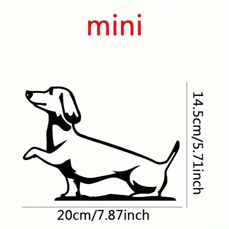 Verspielte Dackel Metall Wandkunst - Verspielte Innen-/Außenskulptur für Gärten, Terrassen & Wohnräume, Perfekt für Balkone