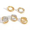 Stainless Steel Geometric Ring Collection With True Gold Finish For Trendy Ladies