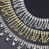 Gold Rhinestone Tassel Chain for DIY Handmade Decorative Clothing Accessories