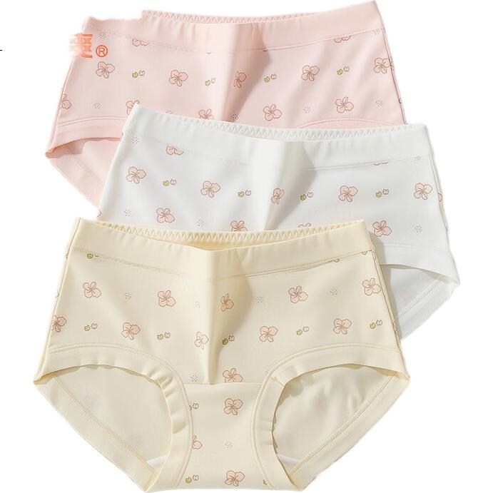 Yiershuang [10A Antibacterial] Women's Underwear, Class A Baby Cotton, Autumn And Winter Pure Cotton Crotch, Cute Girls' Triangle Panties