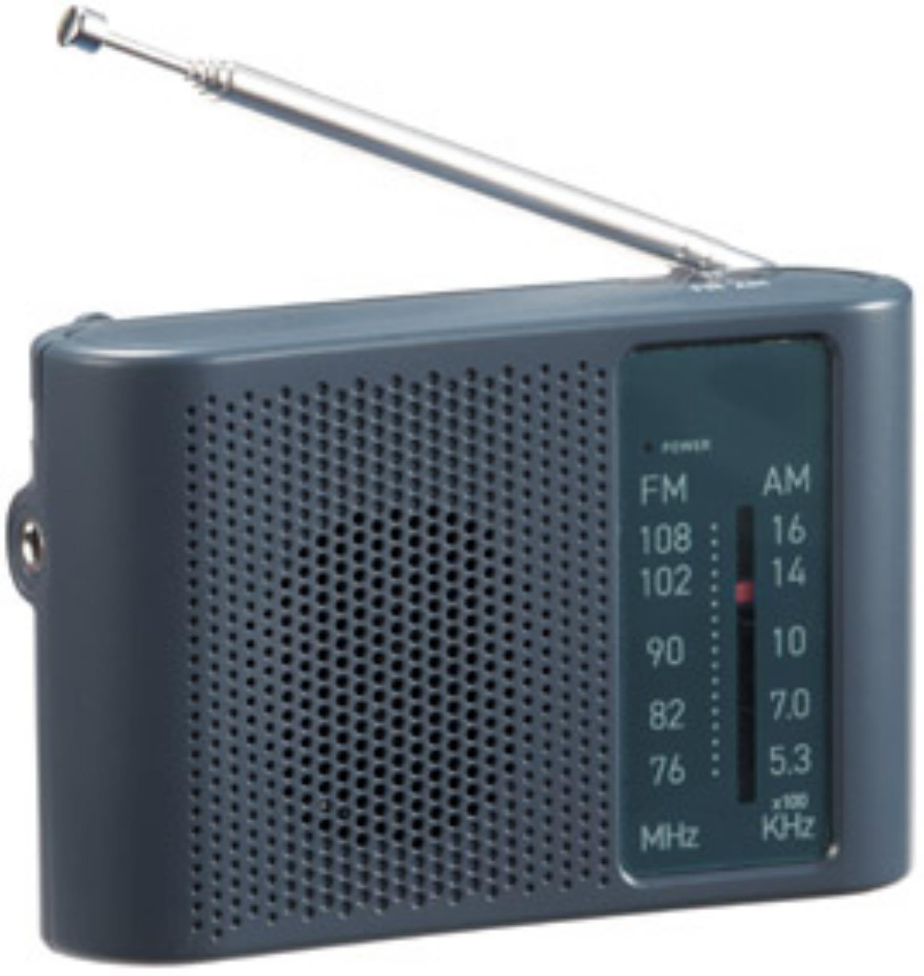 

Marutatsu Wide Mini Portable Radio AA Batteries x 2 Simple Design for Anyone Easy to Carry Compact Pocketable Mosimonisonael Disaster Prevention Black