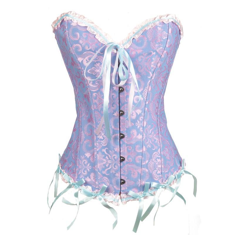 European Size 819 Black Court Corset: Abdomen Control Body Shaper