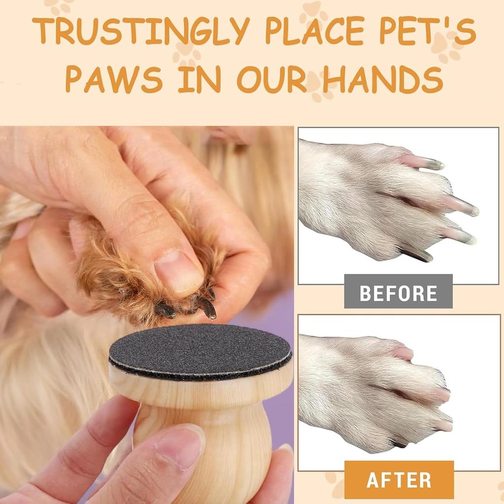 Generic Dog Nail File with 4 Pcs Replacement Frosted Sheets, Scratch Board Pad for Dog and Cat Nails Grinder