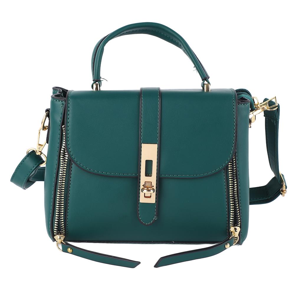 Women Handbag Simple Elegant Lady Messenger Bag with Adjustable Strap for Daily Travel Green PU