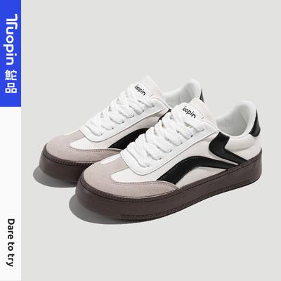 Dexun Schuhe Damen 2025 Frühling und Sommer neue vielseitige lässige kleine weiße Canvas-Schuhe Nische Retro Sportschuhe