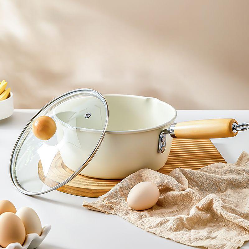 

Керамическая кастрюля для молока с антипригарным покрытием, дополнительная пищевая кастрюля, маленькая кастрюля, бытовая маленькая кастрюля для жарки, кастрюля для отваривания, кастрюля для супа, кастрюля для лапши быстрого приготовления 18cm