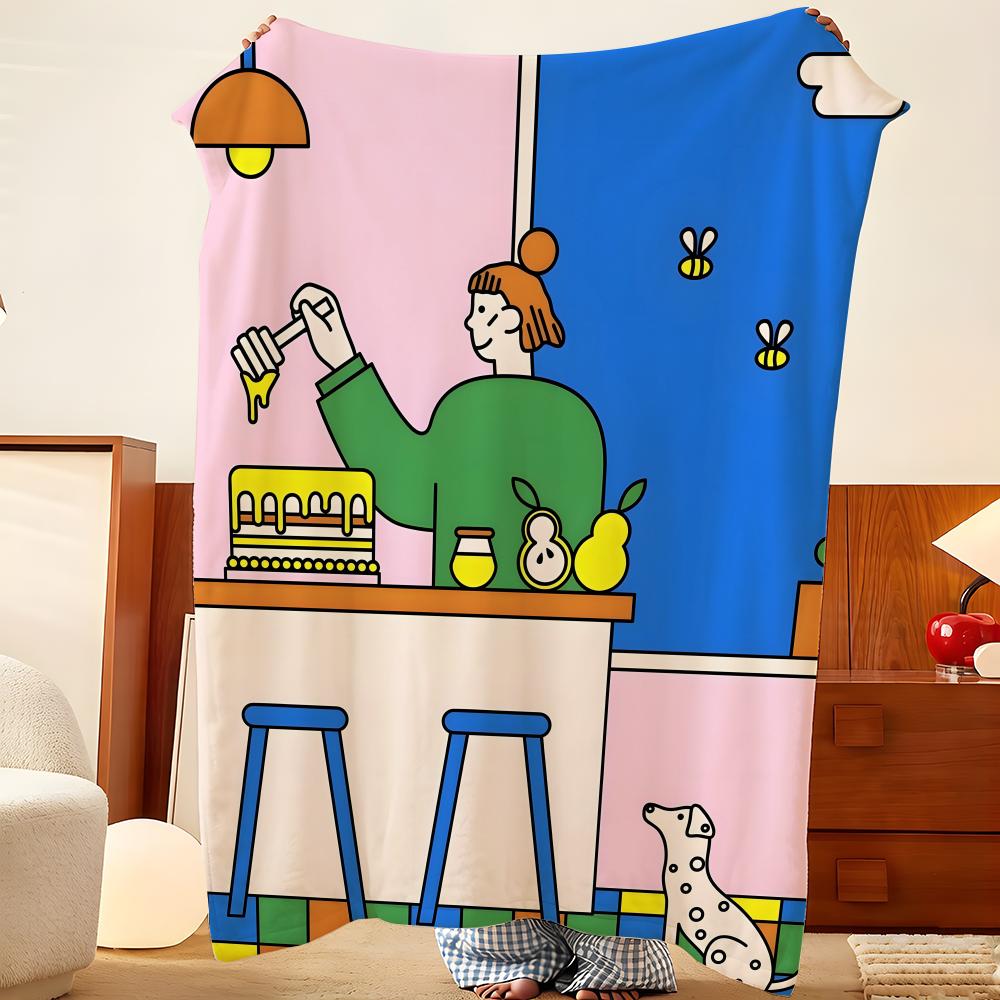 Artist S-Sam T-Twardy Throw Flannel Throw Blanket, Lightweight Cozy, Durable Washable Cute Cool