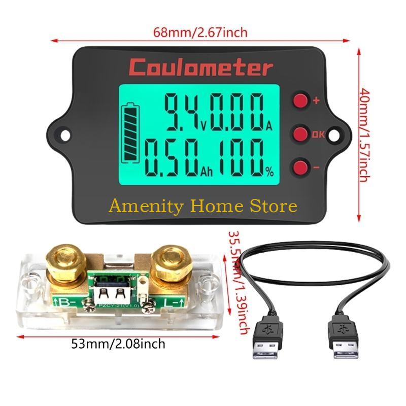 F26C LCD Display Multimeter Energy Data Storage for Current Power Monitoring