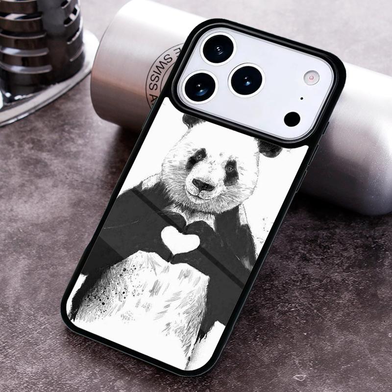 Cute Panda Fashion Phone Case For iPhone 17 16 15 14 13 12 11 Pro Max Plus 17Air Soft Silicone Cover