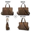 CONTACT'S Genuine Leather Laptop Bags for Men Business Messenger Shoulder Bags for 13.3/15.4/16 Inch Laptop Male Computer Tote Bags