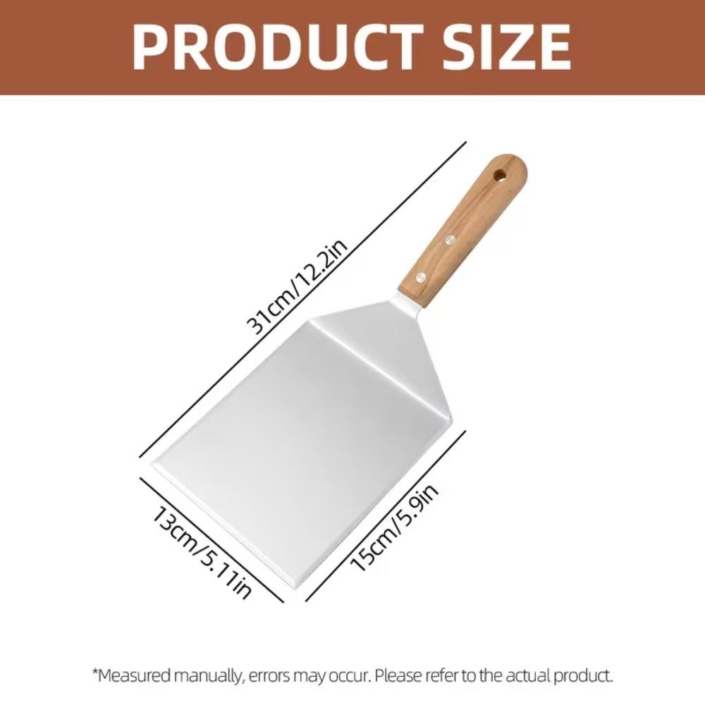 

Square Grill Spatula with Anti-scald Handle, Kitchen Tools, Kitchen Items & Accessories for Steak, Burger, Pancake