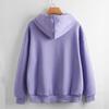 Casual Women's Loose Solid Color Fleece Zipper Jacket Long Sleeve Sweatshirt Top