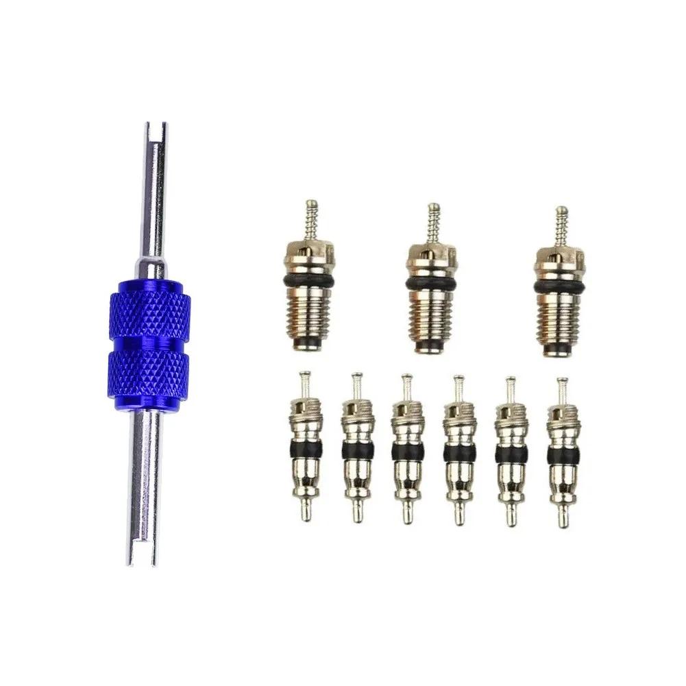 

10 шт./компл. автомобильный кондиционер система ремонта сердечник клапана кондиционера автомобиля с гаечным ключом инструмент для снятия установщика транспортного средства