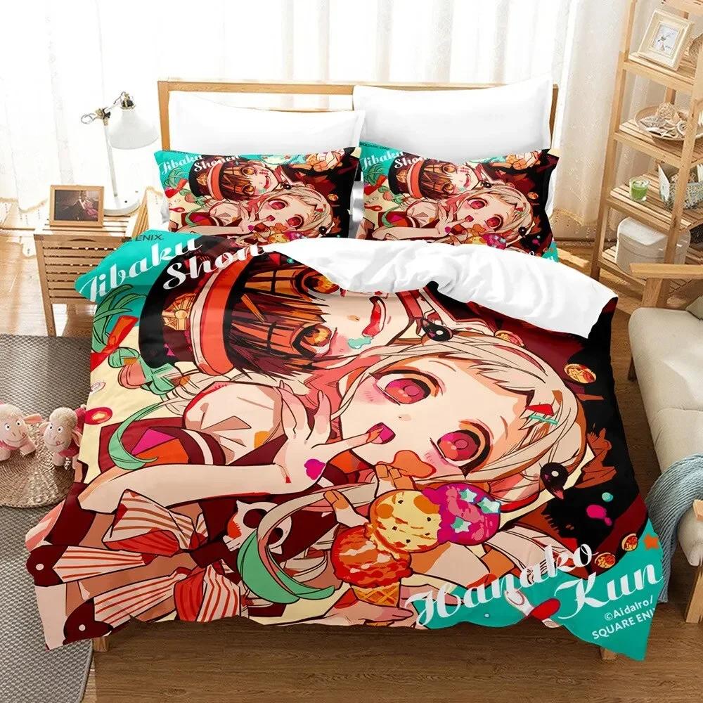 Anime Toilet Bound Hanako-Kun Bedding Set Double Twin Full Queen King Size Duvet Cover Pillowcase Adult Kids Gifts For Friend
