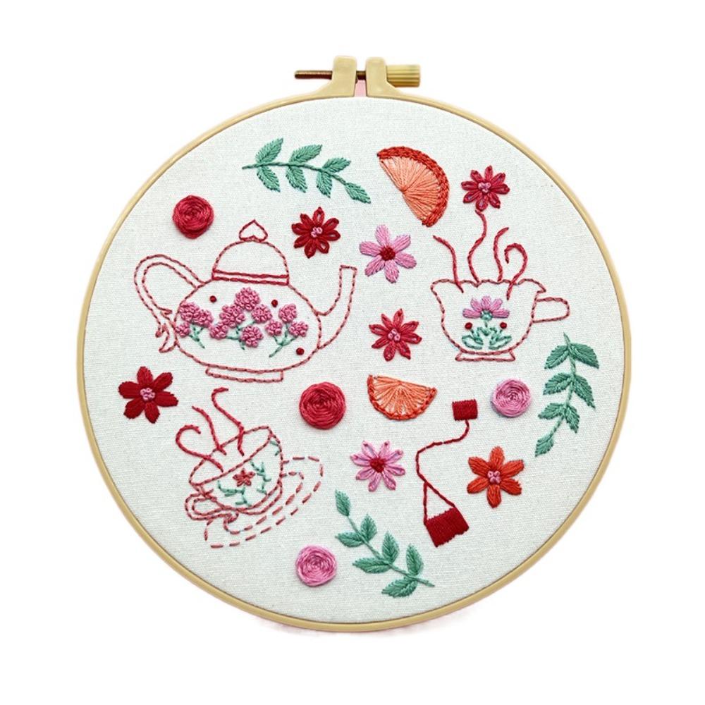 

Colorful Embroidery Starter Kits DIY Embroidery Set Sewing Supplies Cross Stitch Set Adults Style A