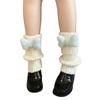 Stacked Crew Socks Japanese Lovely Design Nonslip Ribbed Leg Warmers For School Uniforms And Fashion