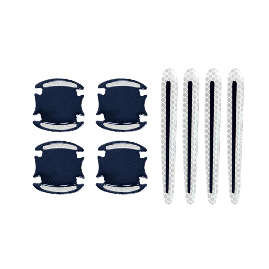 Car Door Handle Reflective Stickers Universal Protective Stickers 8 Pieces