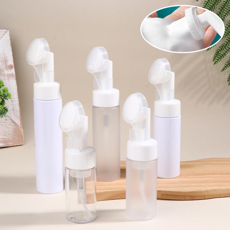 100/120/150/200/250Ml Empty Facial Cleanser Mousse Foam Gel Head Wash Brush Foam Bottle Pressure Type Cleansing Milk Foaming