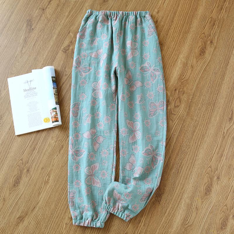 Women's Summer Cotton Mosquito-Proof Gauze Sleep Pants