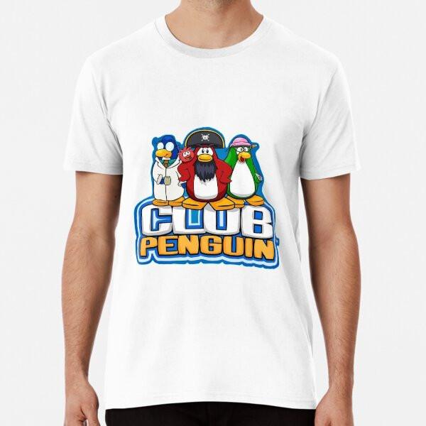 Club Penguin Logo with Characters T-Shirt S-5XL Best T-Shirt