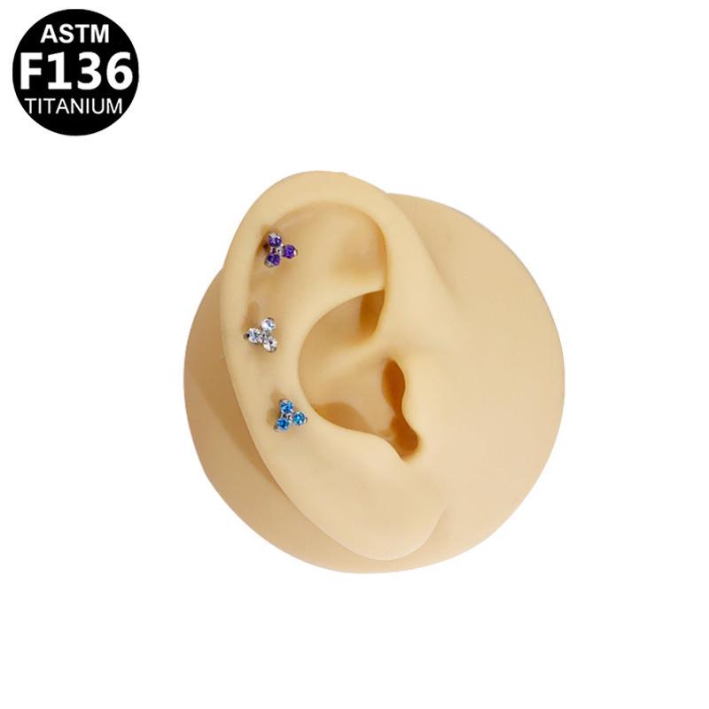 Elegant G23 Titanium Lip and Cartilage Piercing Studs