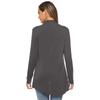 Versatile Plus Size Fashionable Knit Cardigan - Solid Color, Mid-length, Long Sleeve Women's Outerwear