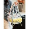Fashion Pleated Bow Women Bag  Summer Simple All-Match Zipper Shoulder Bags Lady Denim Small Handbag