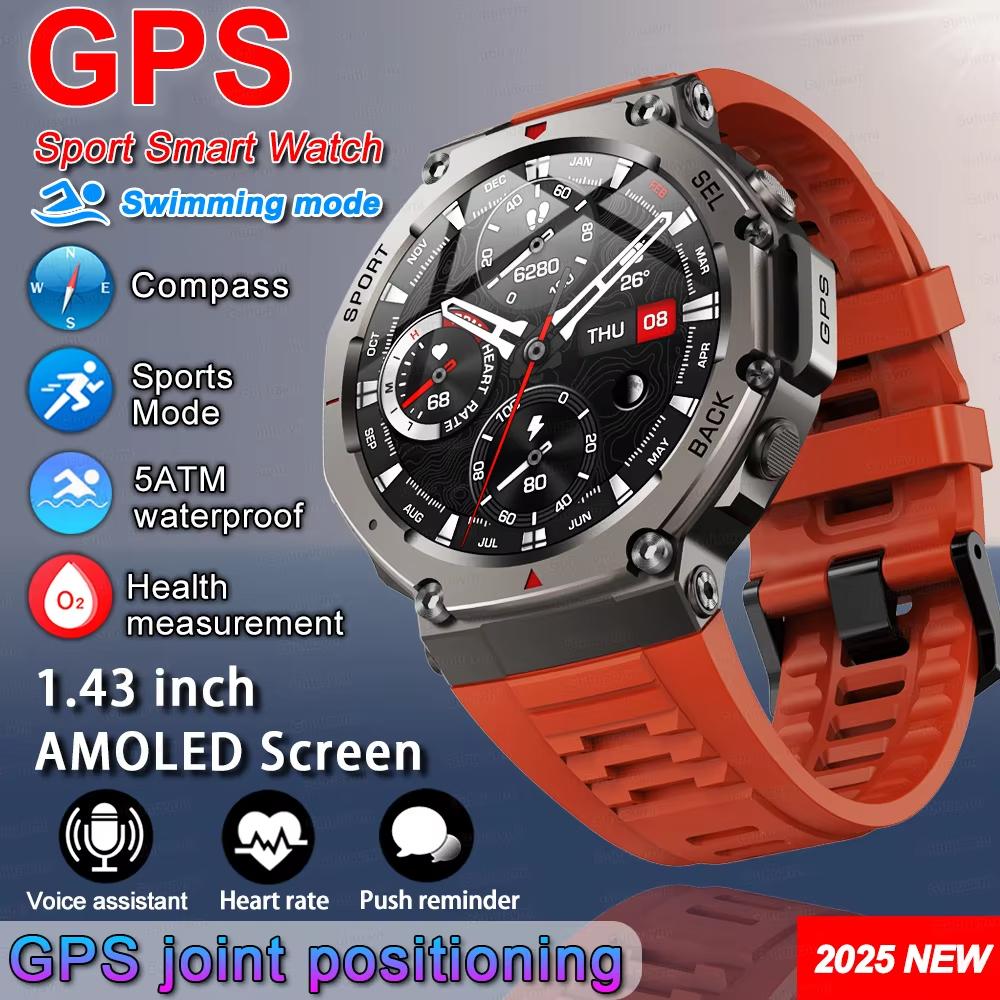 2025 Nové Originální Prémiové Venkovní Chytré Hodinky GPS Sportovní Fitness Zdraví Plavání Vodotěsné Volání GPS Chytré Hodinky