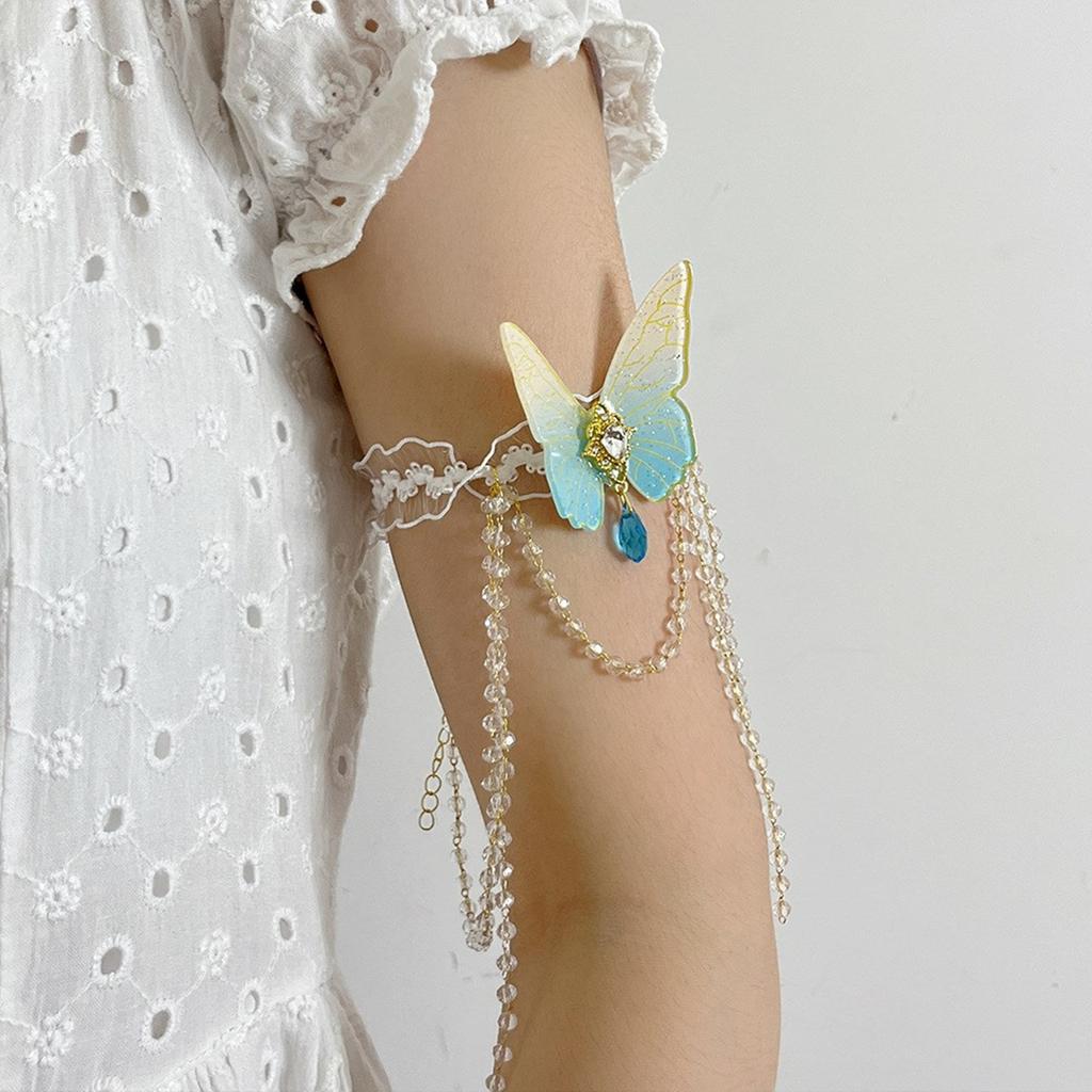 Fairy Butterfly Arm Band Lace Wing Leg Garter Adjustable Cosplay Accessory Sexy Thigh Chain Comfortable Fashion Legwear